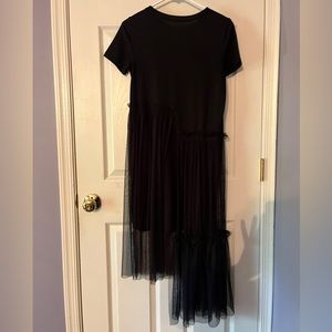 ASYMMETRICAL BLACK DRESS